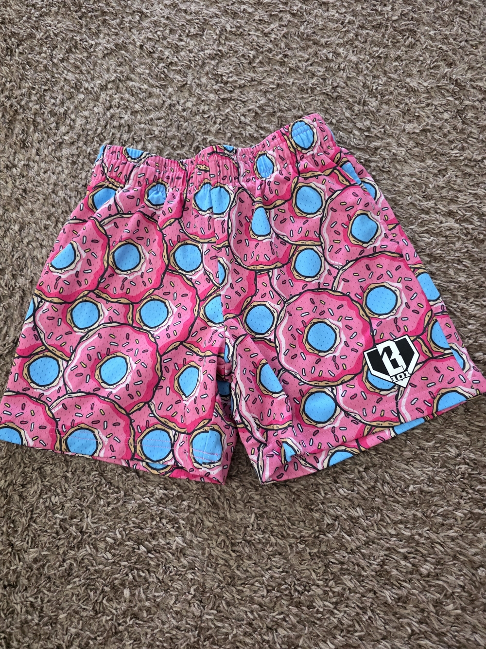 Baseball Lifestyle 101 Pink Donut Print Shorts